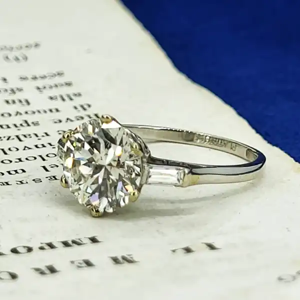 2.50ct Diamond Solitaire with Baguette Diamond Shoulders-platinum-2.50cts-diamond-solitaire-ring.webp