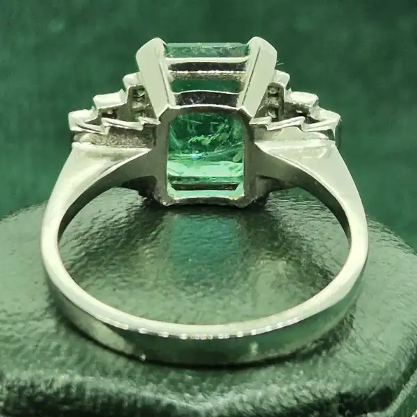 Platinum 3ct Emerald & Diamond Ring-platinum-3ct-art-deco-ring-with-diamonds.webp