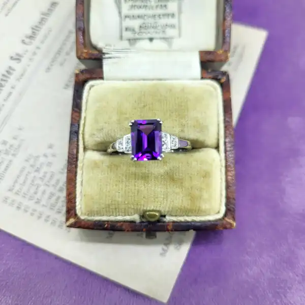 Platinum Amethyst and Diamond Ring-platinum-amethyst-and-diamond-art-deco-ring.webp