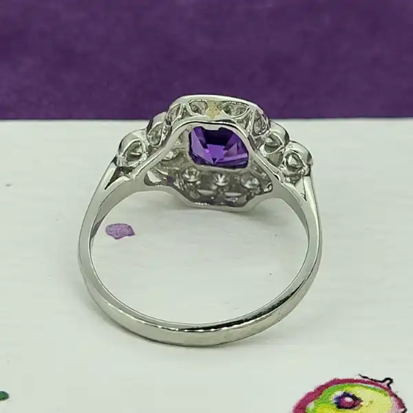 Platinum Amethyst & Diamond Art Deco Ring-platinum-amethyst-and-diamond-ring-art-deco.webp