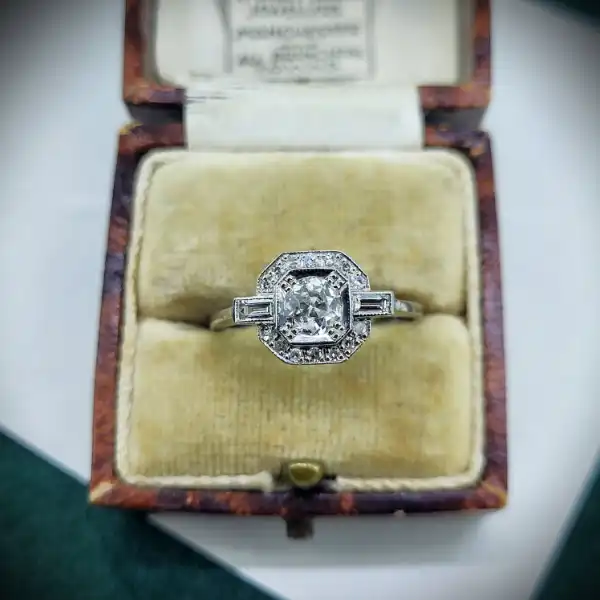  Thumbnail of Platinum Art Deco Diamond Ring