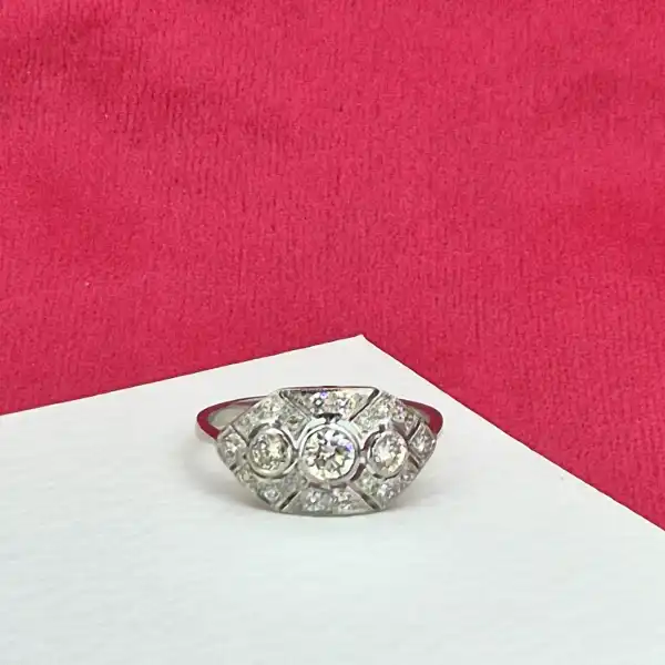 1.00ct Art Deco Diamond Ring in Platinum-platinum-art-deco-diamond-ring-with-three-central-diamonds.webp