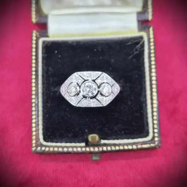 Diamond Rings Ireland  - 1.00ct Art Deco Diamond Ring in Platinum