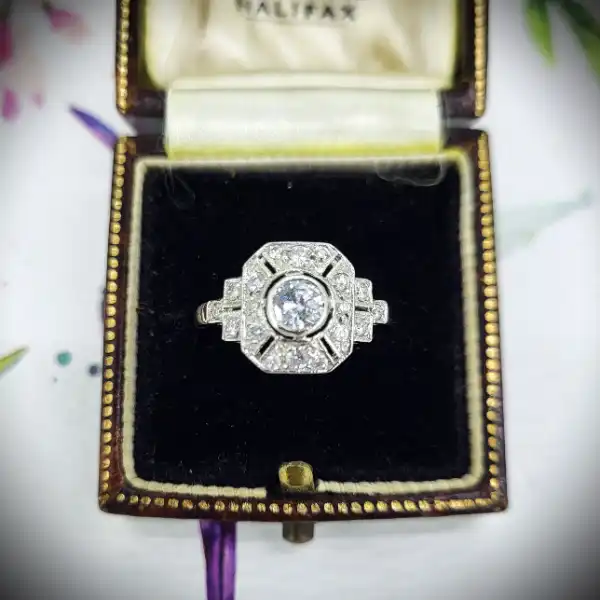 Engagement Rings Ireland  - Platinum  Art Deco Diamond Ring