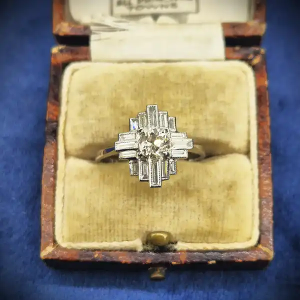  Thumbnail of Art Deco Style Diamond Ring in Platinum