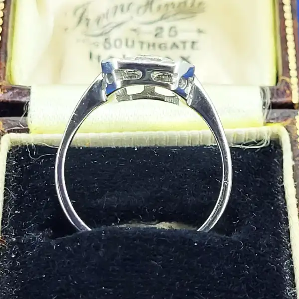 Platinum Art Deco Diamond Cluster Ring weighing 0.95cts-platinum-art-deco-ring-with-two-diamonds.webp