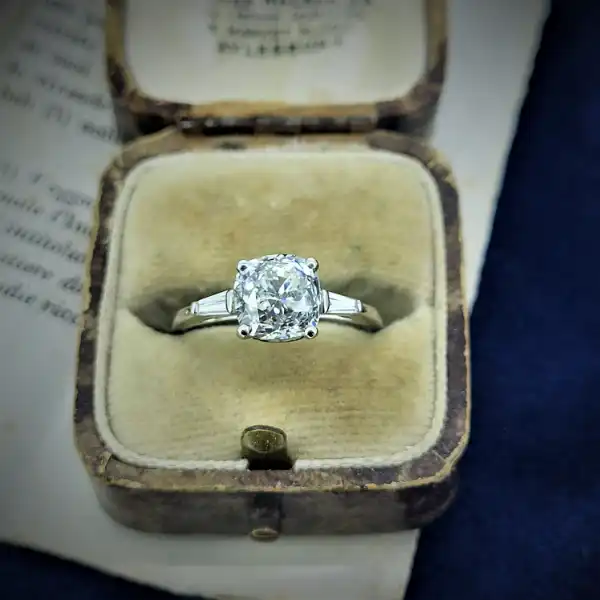 Diamond Jewellery Ireland  - 2.51ct Cushion Cut Engagement Ring
