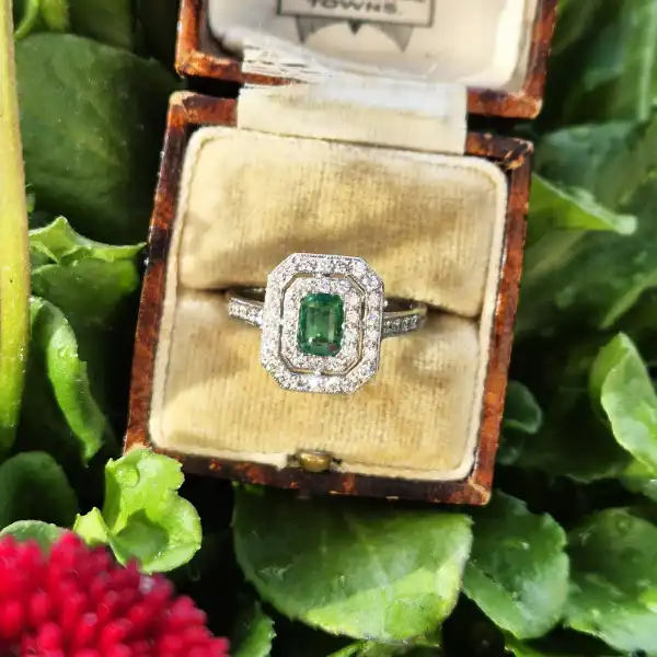 Double Halo Art Deco Emerald & Diamond Ring -platinum-double-halo-emerald-diamond-art-deco-ring.webp