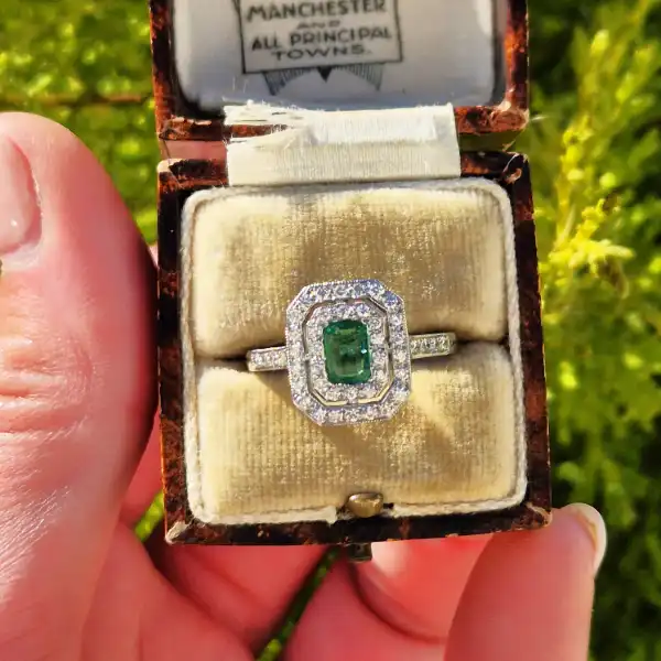 Double Halo Art Deco Emerald & Diamond Ring -platinum-double-halo-emerald-diamond-art-deco-ring.webp