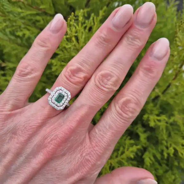Double Halo Art Deco Emerald & Diamond Ring -platinum-double-halo-emerald-diamond-art-deco-ring.webp