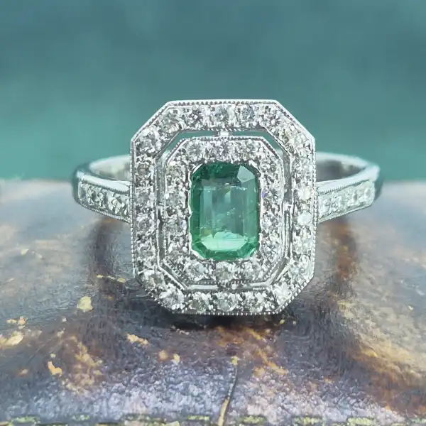 Double Halo Art Deco Emerald & Diamond Ring -platinum-double-halo-emerald-diamond-art-deco-ring.webp