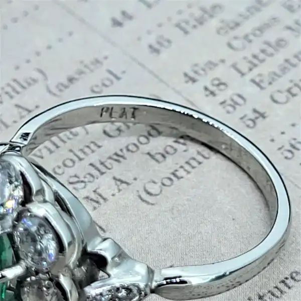 18ct Yellow Gold Emerald & Diamond Cluster Ring-platinum-emerald-and-diamond-cluster-ring.webp