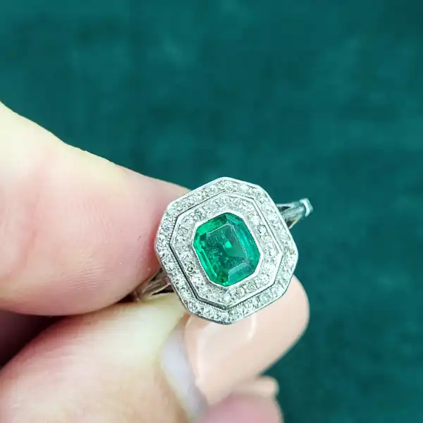 Platinum Antique Emerald & Diamond Ring-platinum-emerald-and-diamond-original-art-deco-ring.webp