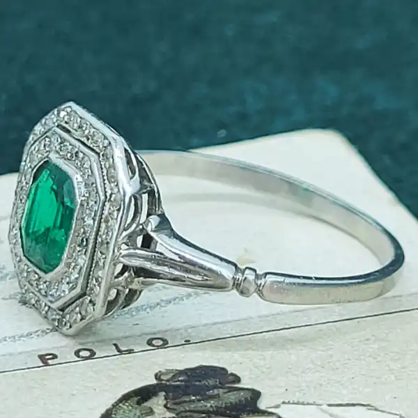 Platinum Antique Emerald & Diamond Ring-platinum-emerald-and-diamond-original-art-deco-ring.webp