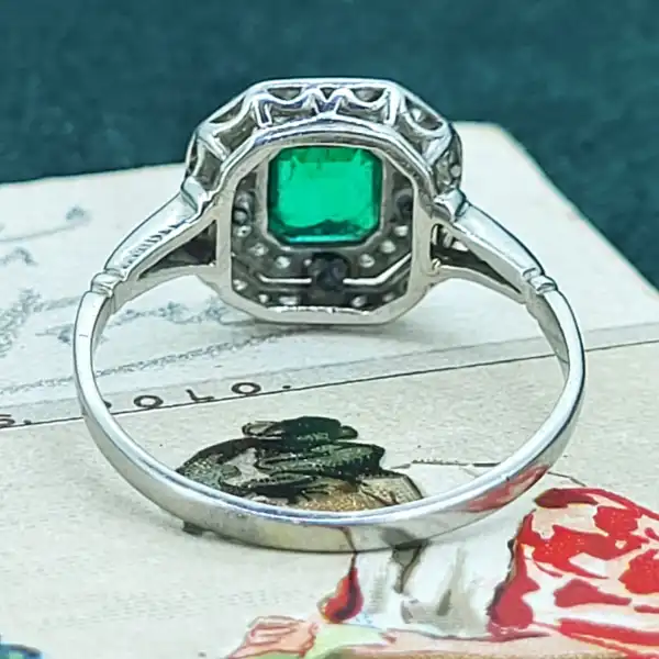 Platinum Antique Emerald & Diamond Ring-platinum-emerald-and-diamond-original-art-deco-ring.webp