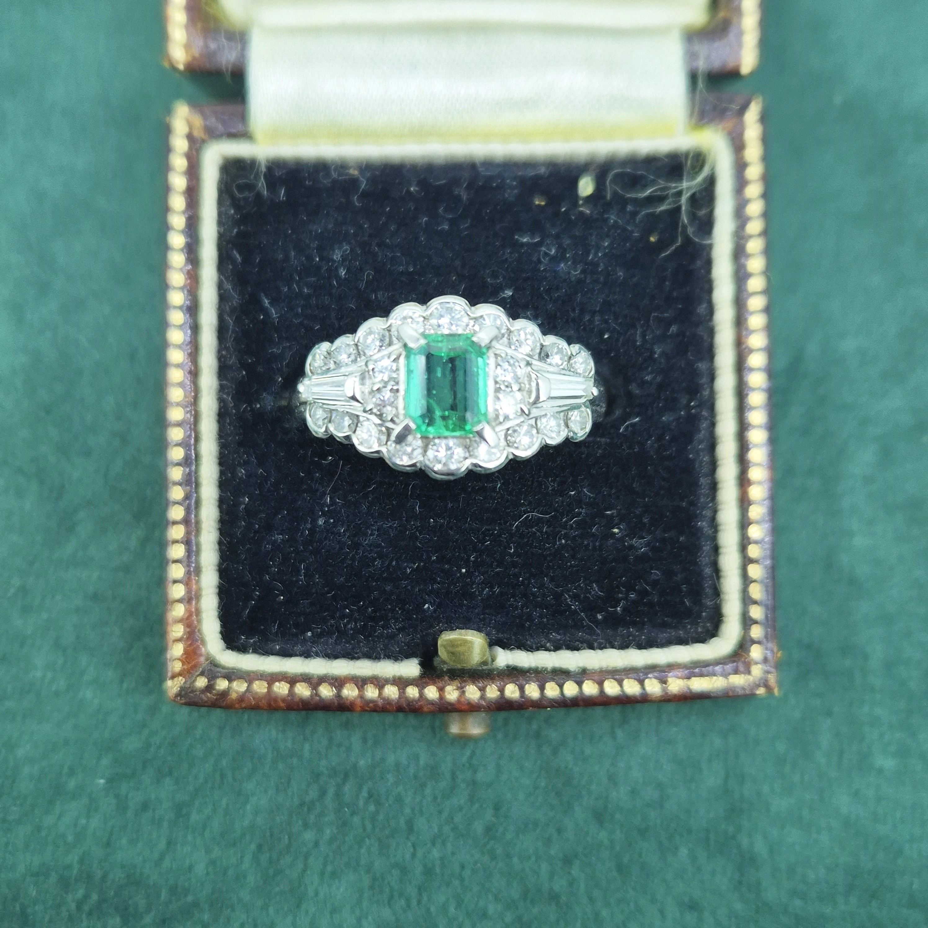 Platinum Emerald & Diamond Ring-platinum-emerald-cluster-ring-with-diamonds.webp