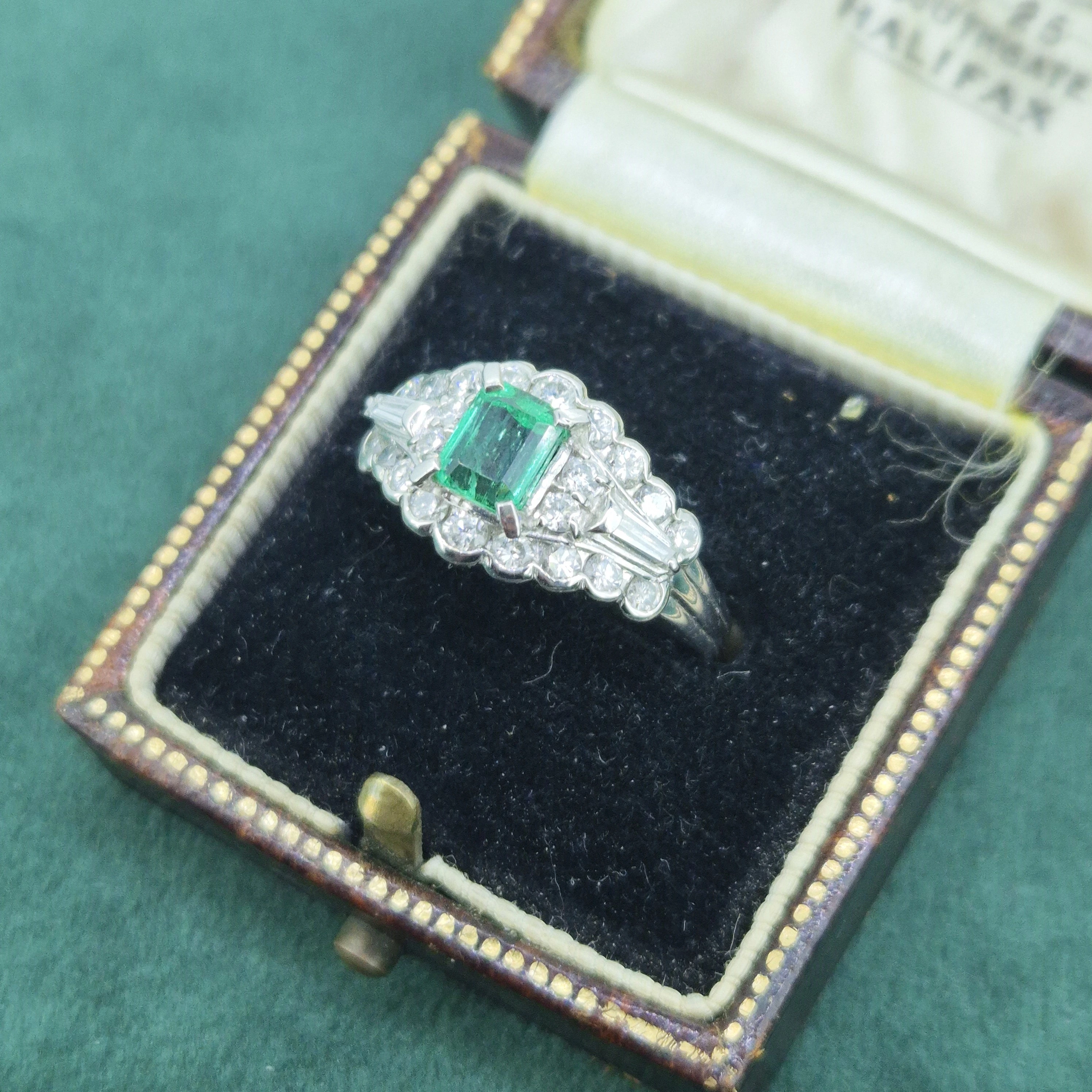 Platinum Emerald & Diamond Ring-platinum-emerald-cluster-ring-with-diamonds.webp