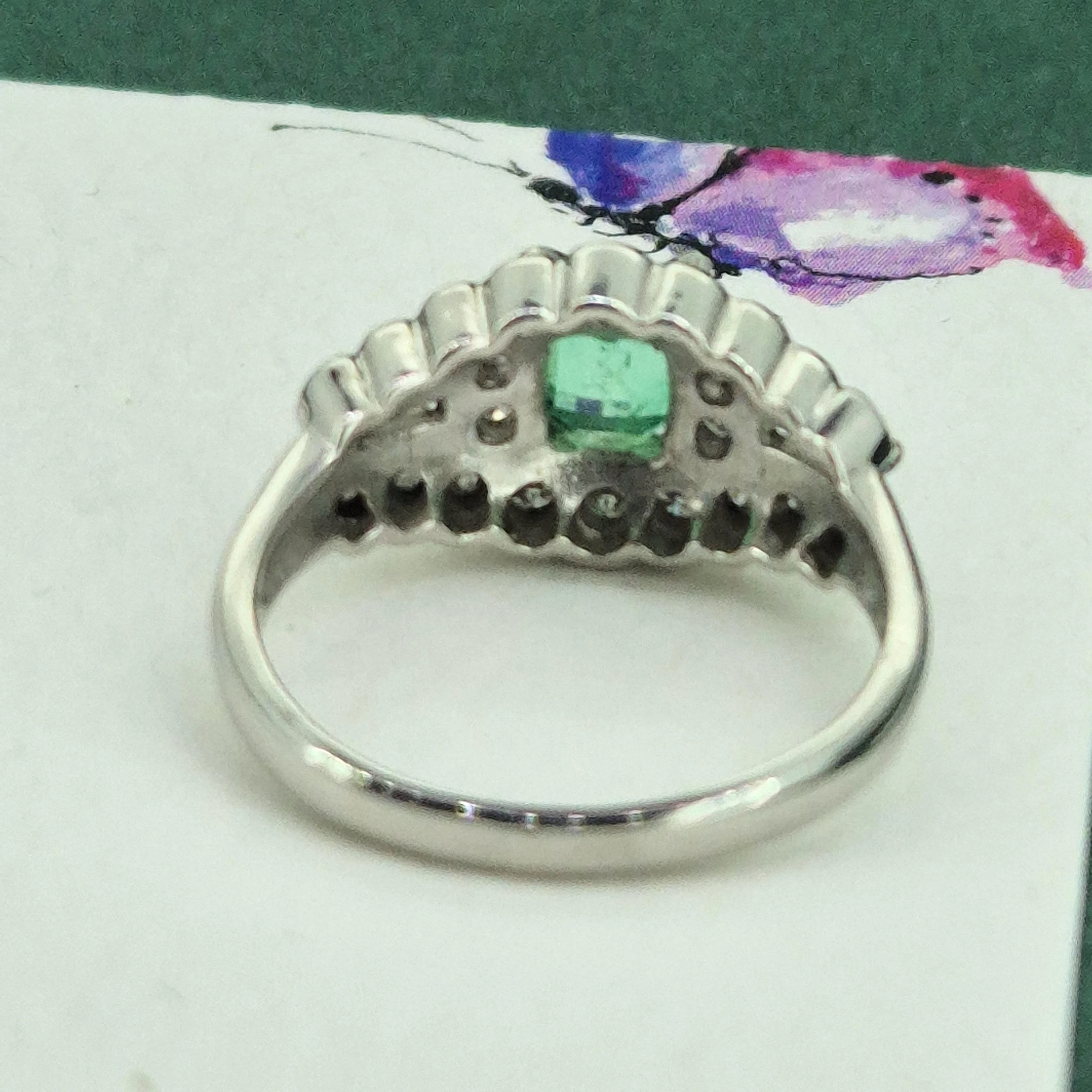 Platinum Emerald & Diamond Ring-platinum-emerald-cluster-ring-with-diamonds.webp