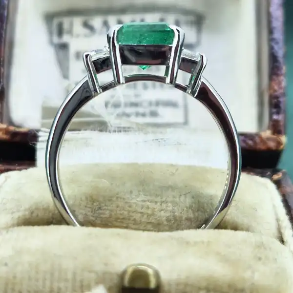 Emerald and Diamond Ring Set in Platinum-platinum-emerald-cut-emerald-diamond-ring.webp