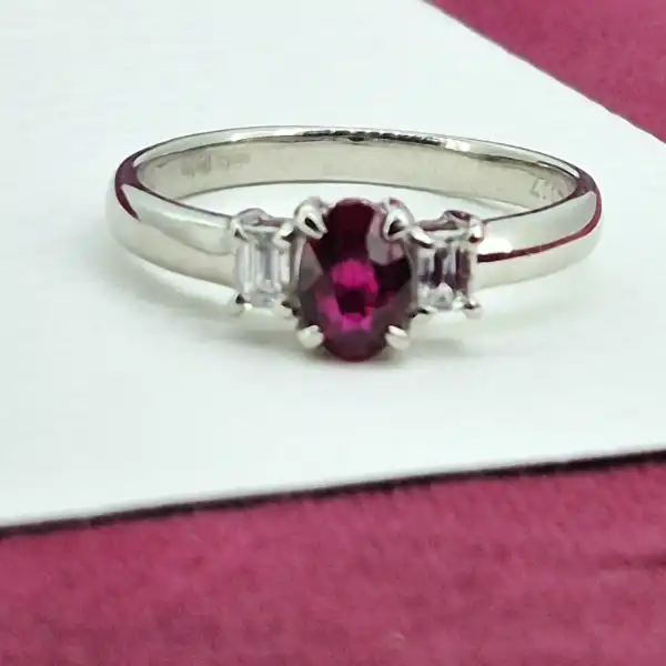 Ruby & Diamond Ring Set in Platinum-platinum-oval-ruby-and-diamond-three-stone-ring.webp