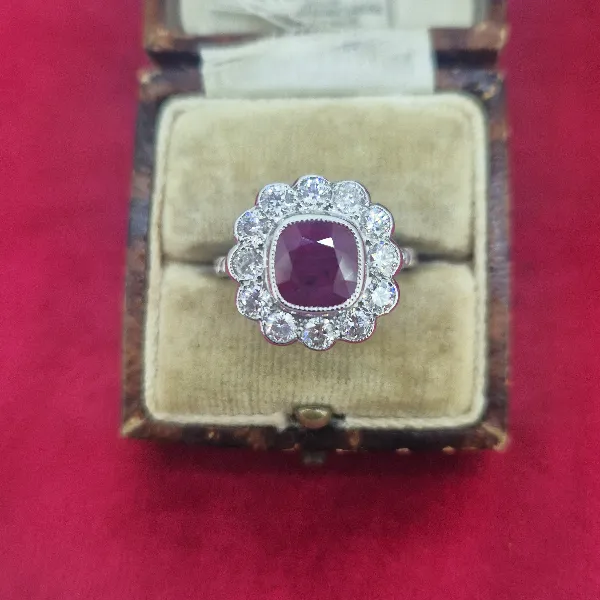 Platinum Ruby & Diamond Ring-platinum-ruby-diamond-cluster-2.80cts.webp
