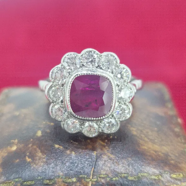 Platinum Ruby & Diamond Ring-platinum-ruby-diamond-cluster-2.80cts.webp