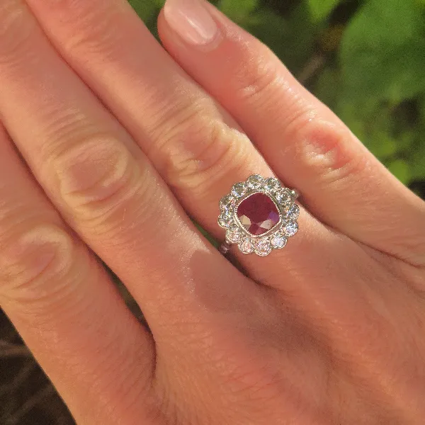 Platinum Ruby & Diamond Ring-platinum-ruby-diamond-cluster-2.80cts.webp