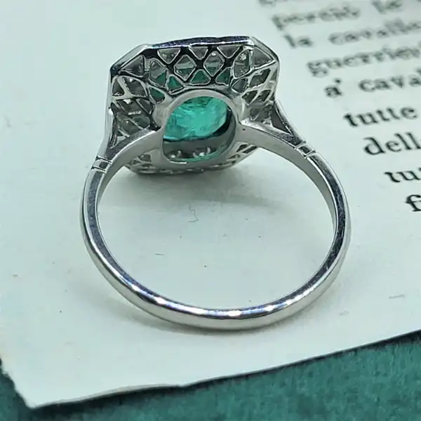 18ct Emerald & Diamond Cluster Ring-platinum-vibrant-emerald-and-diamond-ring.webp