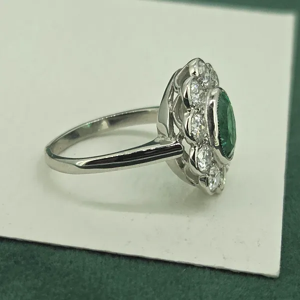 Platinum Victorian Emerald & Diamond Cluster-platinum-victorian-emerald-diamond-floral-cluster.webp