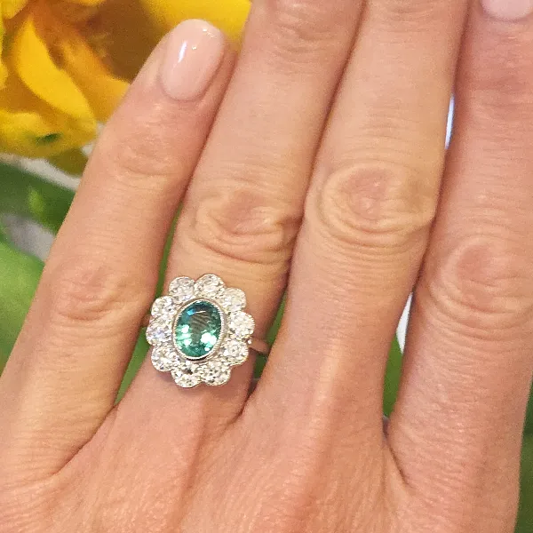 Platinum Victorian Emerald & Diamond Cluster-platinum-victorian-emerald-diamond-floral-cluster.webp