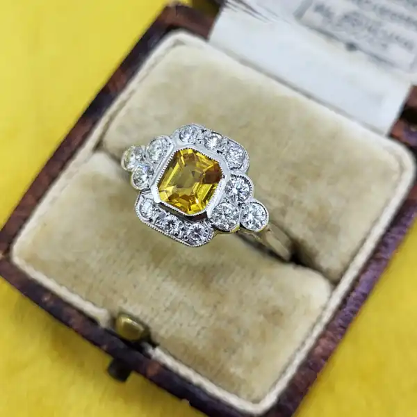 Platinum Yellow Sapphire & Diamond Art Deco Ring-platinum-yellow-sapphire-art-deco-ring-with-diamonds.webp