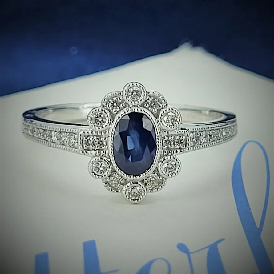 Sapphire & Diamond Cluster Ring-sapphire-and-diamond-cluster-dublin-new.webp