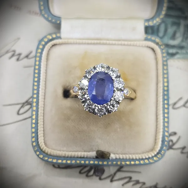 Sapphire & Diamond Cluster in 18ct Yellow Gold-sapphire-diamond-cluster-in-18ct-yellow-gold.webp