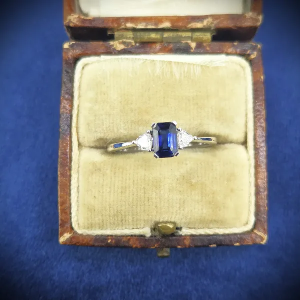 Sapphire and Diamond Trilogy Ring in 18ct White Gold-sapphire-trilogy-ring-with-trilliant-diamonds.webp