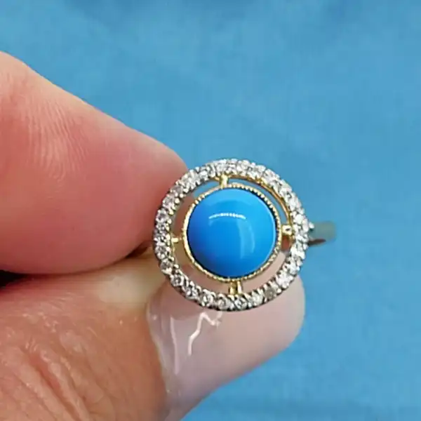 Turquoise and Diamond Target Style Ring-turquoise-and-diamond-target-style-dress-ring.webp