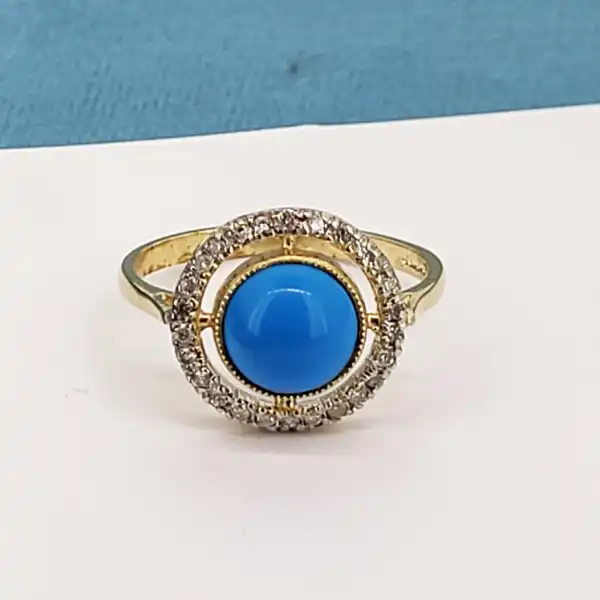 Turquoise and Diamond Target Style Ring-turquoise-and-diamond-target-style-dress-ring.webp