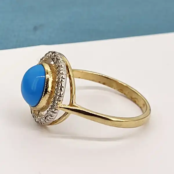 Turquoise and Diamond Target Style Ring-turquoise-and-diamond-target-style-dress-ring.webp