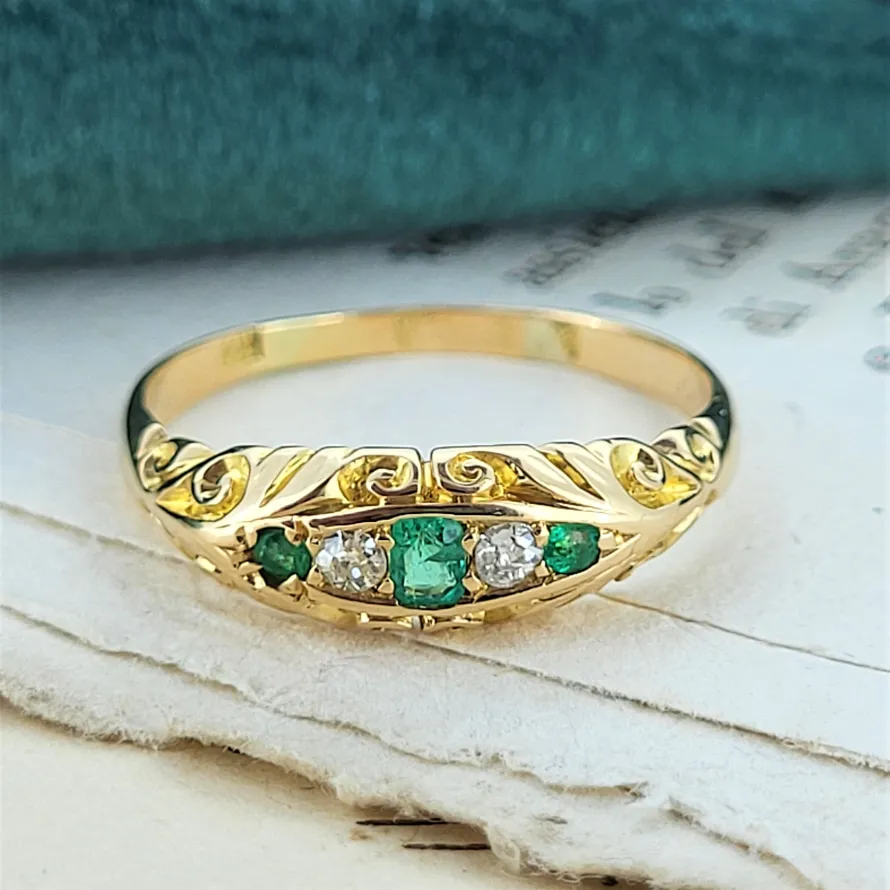Chloe Ryan Balance Payment-victorian-emerald-diamond-ring.webp