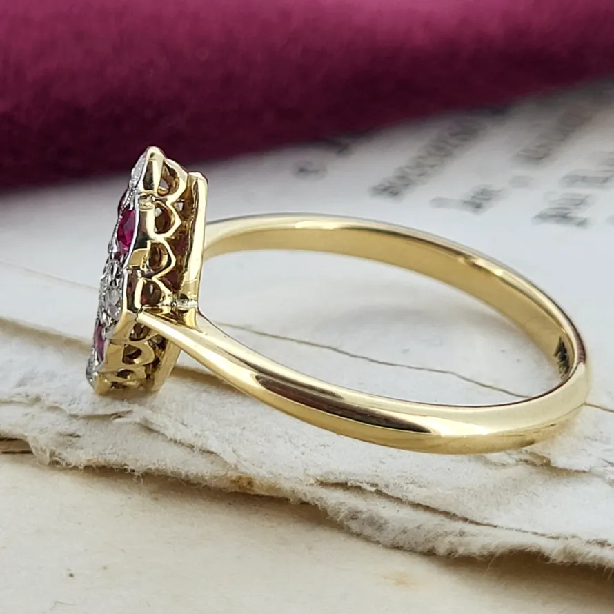 Date 1924! Beautiful Georgian & Ruby Diamond Ring-victorian-ruby-diamond-ring.webp
