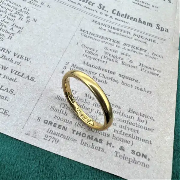 Date 1856! 22ct Delicate Ladies Wedding Ring -victorian-wedding-ring-1856.webp