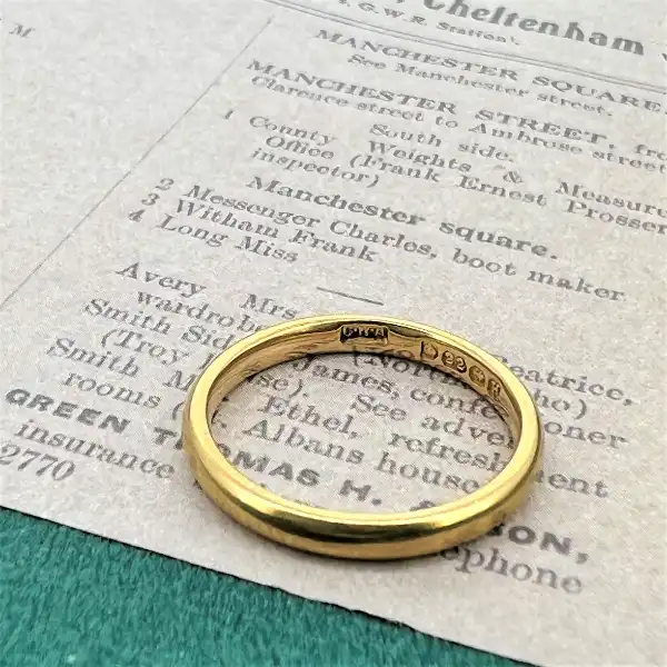 Date 1856! 22ct Delicate Ladies Wedding Ring -victorian-wedding-ring-1856.webp