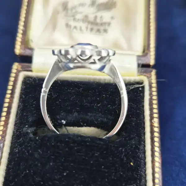 Sapphire & Diamond Victorian Cluster Ring-vintage-style-saph-dia-cluster-in-platinum.webp