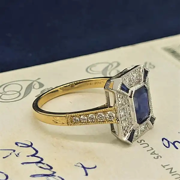 18ct Yellow Gold Art Deco Sapphire & Diamond Ring-yellow-gold-saph-dia-art-deco-insp-ring.webp