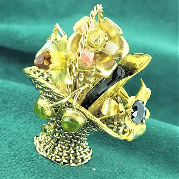 18ct Gold & Gemstone Bouquet Brooch-18ct-flower-bouquet-brooch.webp