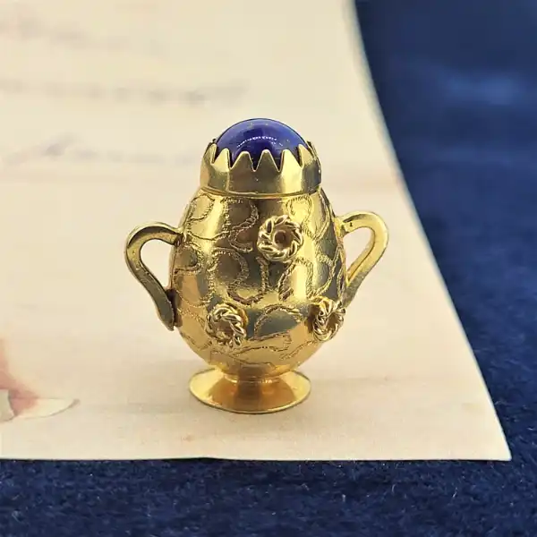 18ct Gold Urn Charm with Blue Lapis-18ct-gold-lapis-urn-charm.webp