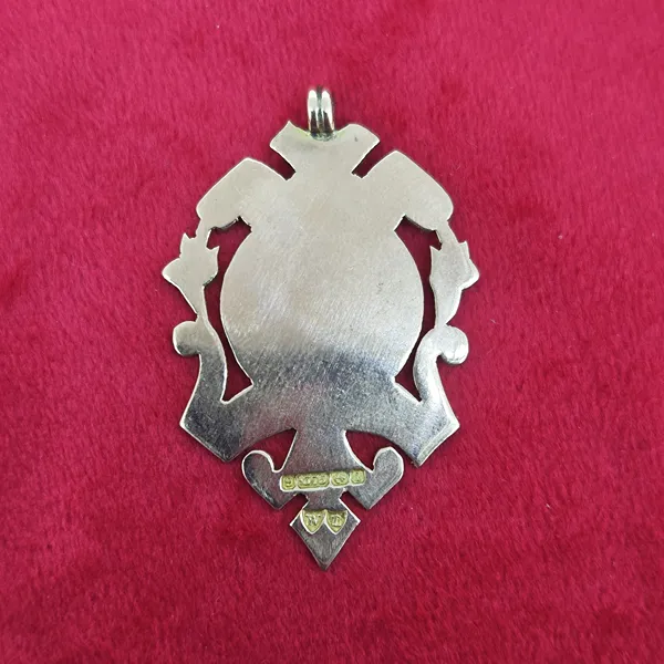 Date 1908! Antique 9ct Gold Medal by William Light- Front View 