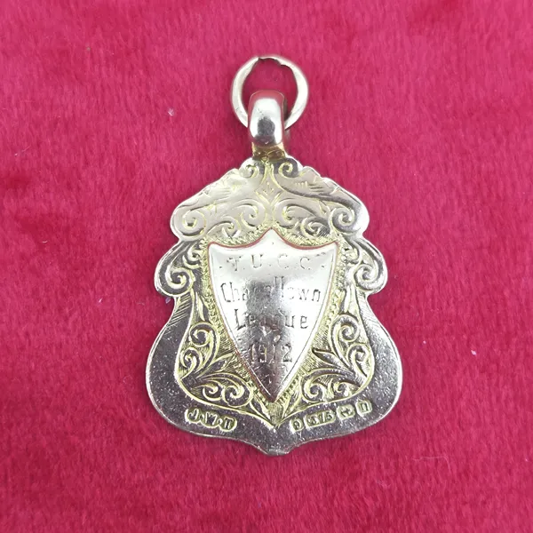 Date 1912! Round Antique Medal by James Walter Tiptaft- Front View 
