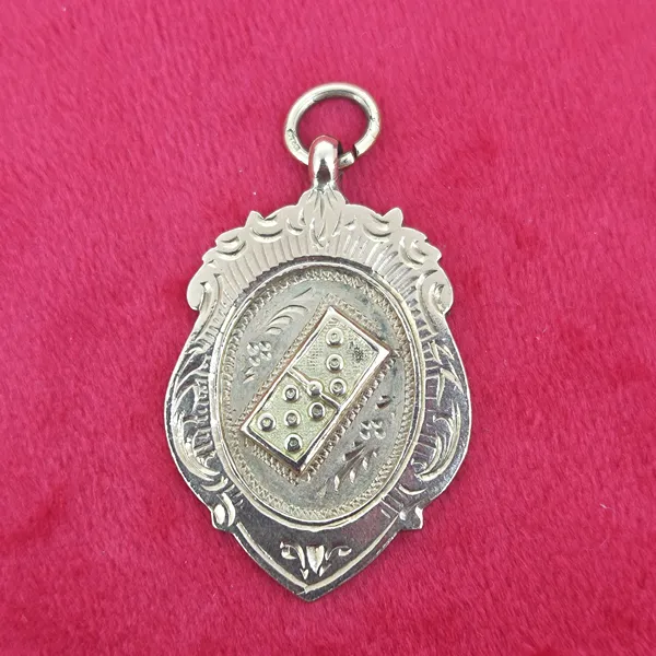 Date 1946! 9ct Gold Domino Medal by Thomas Fattorini- Side View 