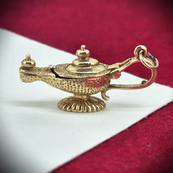  Thumbnail of 9ct Gold Lamp Charm with Genie