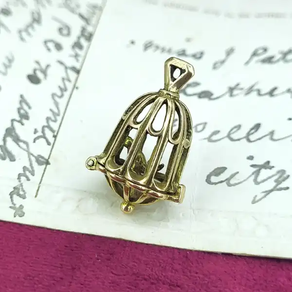 9ct Yellow Gold Bird with Cage-9ct-gold-bird-cage-charm.webp